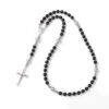 ee7373c77565dee47397647221af0a8b_Hf7a00fcb70b44d21a429e983ff14d5cdr_avif=close&webp=close Hot Holy Catholic Blue Glass Stone Beads Rosary Necklace With Sliver Jesus Cross Religious Necklace