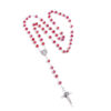 Komi 8 Colors 8mm Crystal Beads Catholic Rosary Necklace Wholesale Religious Cross Necklace Jewelry
