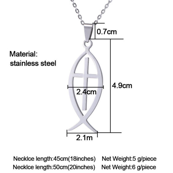 KOMI Minimalist Simple Stainless Steel Crucifix Cross Pendant Necklaces for Men Women Religious Prayer Jewelry Accessories Gifts