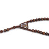Komi Rosary Necklace Natural Wood Bead Cross Necklace Religious Jewelry Wholesale