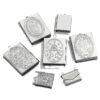 KOMI Stainless Steel Rectangular Phase Box Pendant Retro Envelope Pendant Diy Creative Necklace Accessories Phase Box