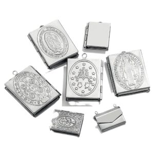 KOMI Stainless Steel Rectangular Phase Box Pendant Retro Envelope Pendant Diy Creative Necklace Accessories Phase Box