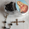 6mm Various Colors (white,blue,pink,black,brown..) of Wooden Beads Virgin Mary Prayer Fragrance Rosary Necklace(Box Pattern Mix)