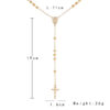 Komi Newest Sweater Choker Jewelry Long Tassel Alloy Beads Cross Pendant Necklaces Gold Plated Rosary Necklace