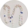 KOMI Handmade 8mm Acrylic Beaded Cross Rosary Necklace for Women Rosary Beads Chain Cross Pendant Necklace Prayer Gifts