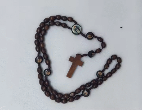 f93806bfa4e8546c3ff3fd8fb3e28b1e_Hd7d99cf703b348e18d3c668ddd5624857_avif=close&webp=close Wooden Beads Rosary Necklace St Benedict Medal Jesus Cross Pendant Necklace Customizable Catholic Religious Jewelry