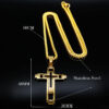 Komi 2023 New Stainless Steel Religious Hollow Cross Men's Necklace Gold Silver Black Men's Necklace Jewelry Wholesale