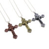 2024 New Cross Necklace Choker Cross Men's Pendant Necklace Bold Twist Crucifix Chain