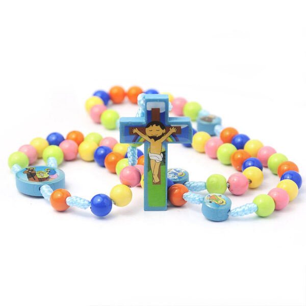 fd82201379ff2f3efda73858d5721c47_H7b594650907842efa31c99fad53c8898l_avif=close&webp=close Colorful Round Beads Cartoon Children's Cross Rosary Colorful Necklace Jewelry Hand-woven Cross Necklace Jewelry Wholesale