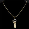 KOMI Gold Plated Stainless Steel Saint St Jude Medal Pendant Necklaces for Men Boys 22Inch Religious Statement Jewelry Gifts