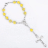 wechat_2025-08-02_090750_282 Religious Accessories Multi-colored Acrylic Rosary Beads Bracelet Catholic Cross Bracelet