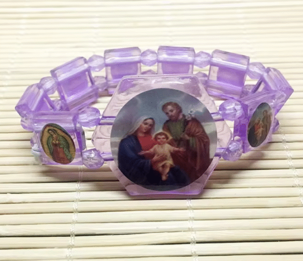 wechat_2025-08-02_151336_925 KOMI Colorful Acrylic Square Beaded Rosary Bracelet for Children Prayer Multi Color Watch Shape Elastic Bands Bracelets for Kids