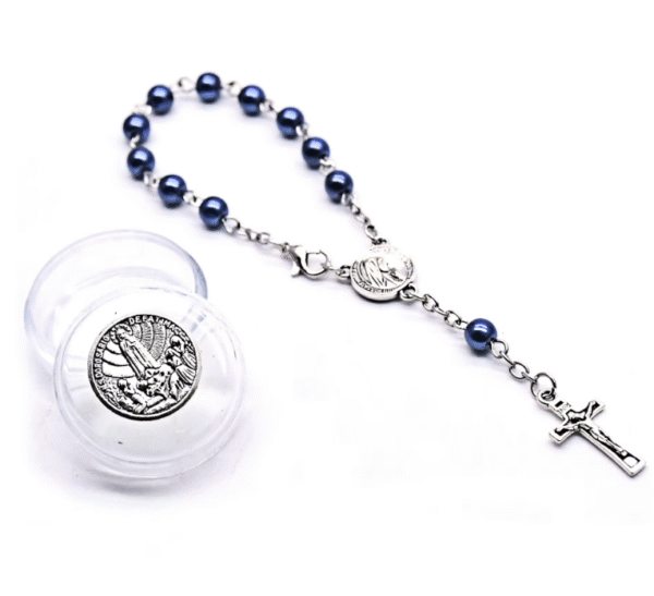 wechat_2025-08-04_095641_729 Komi 6mm Pearl Rosary Bracelet Silver Plated Crucifix Cross Charm Bracelet Religious Prayer Beaded Rosary Bracelets in Box