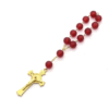 wechat_2025-08-04_153941_005 Komi Wholesale Colorful 6mm Glass Beads Cross Rosay Bracelet Religious Prayer Bracelet Safe Car Accessories Pendant