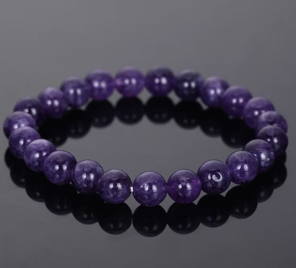 Hot Sale 8mm Beaded Bracelet Multi-Material Round Beads Exquisite Black Agate Amethyst Jade Bracelet Wholesale