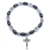 wechat_2025-08-05_141542_900 Wholesales Black Christian Jewelry Icon Black Beads Rosary Crucifix Virgin Mary Pendant Bracelet