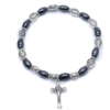 wechat_2025-08-05_141605_084 Wholesales Black Christian Jewelry Icon Black Beads Rosary Crucifix Virgin Mary Pendant Bracelet