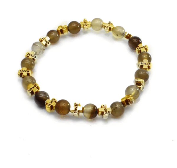 wechat_2025-08-05_142727_308 Religious Jewelry Natural Stone Cross Stretch Bracelet Beaded Bracelet