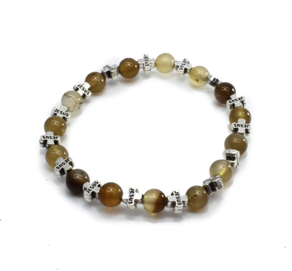 wechat_2025-08-05_142736_244 Religious Jewelry Natural Stone Cross Stretch Bracelet Beaded Bracelet