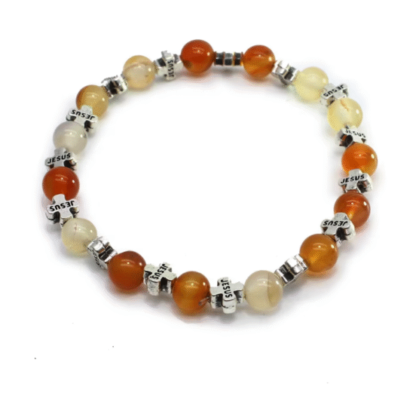 wechat_2025-08-05_142757_444 Religious Jewelry Natural Stone Cross Stretch Bracelet Beaded Bracelet