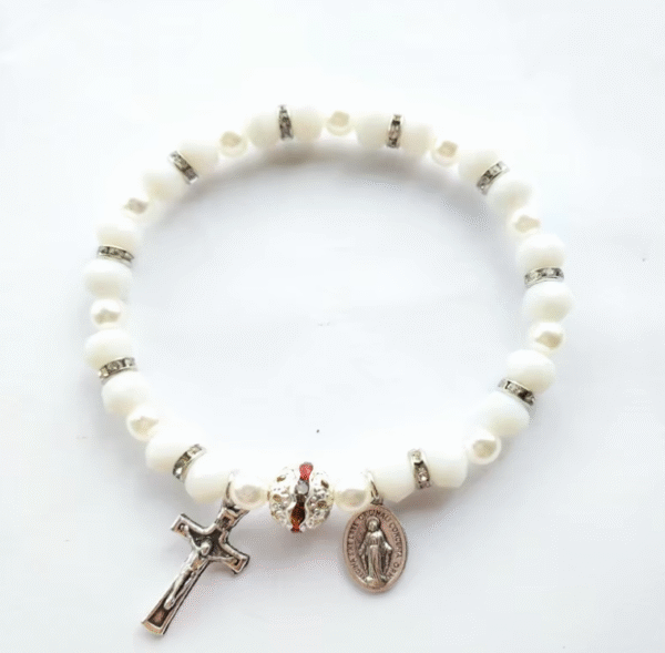 wechat_2025-08-05_161233_177 Komi Wholesale Crystal Rhinestone Girl Religious Crucifix Pendant Prayer Rosary Bracelet