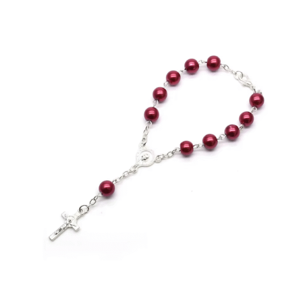 Komi Hot Selling Religious Rosary Bracelet Cross Crucifix Pendant Rosary Bracelet Hanging Car