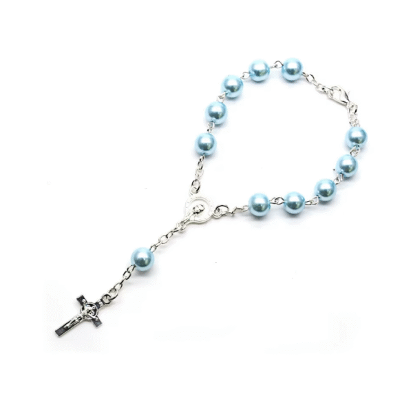 Komi Hot Selling Religious Rosary Bracelet Cross Crucifix Pendant Rosary Bracelet Hanging Car