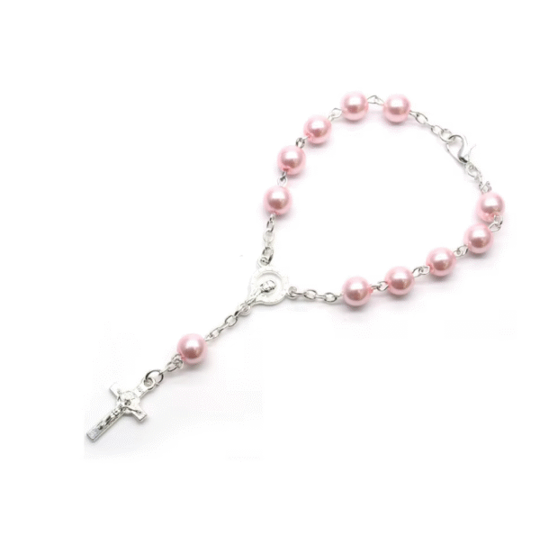 Komi Hot Selling Religious Rosary Bracelet Cross Crucifix Pendant Rosary Bracelet Hanging Car