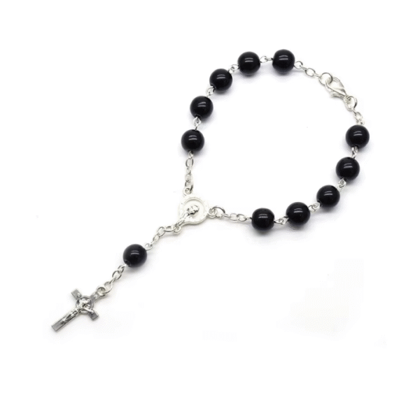 Komi Hot Selling Religious Rosary Bracelet Cross Crucifix Pendant Rosary Bracelet Hanging Car