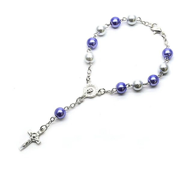 Komi Hot Selling Religious Rosary Bracelet Cross Crucifix Pendant Rosary Bracelet Hanging Car