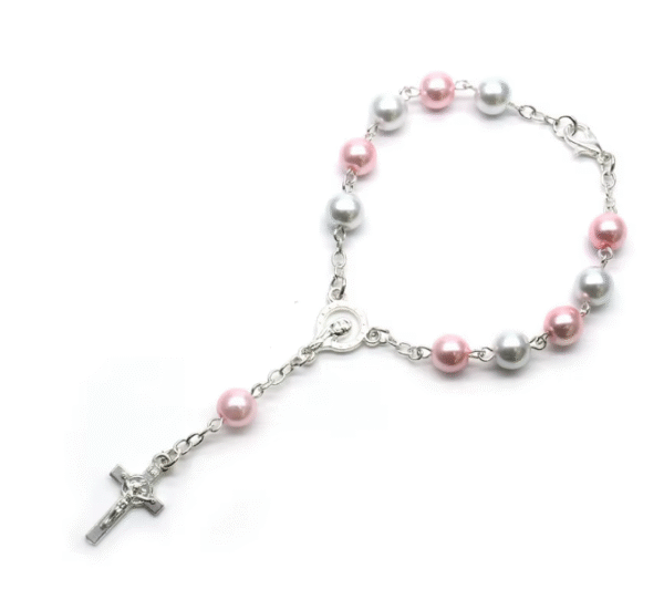 Komi Hot Selling Religious Rosary Bracelet Cross Crucifix Pendant Rosary Bracelet Hanging Car