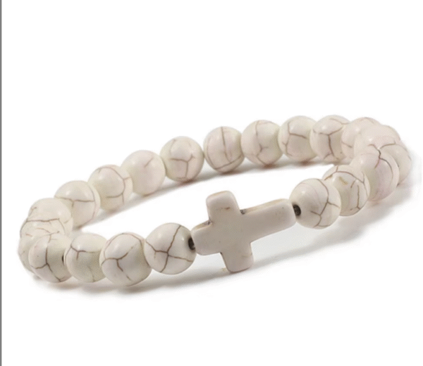 wechat_2025-08-05_163249_833 KOMI Religious Jewelry Bracelet Volcanic Stone Multi-colored Turquoise Beaded Bracelets Cross Yoga Buddha Bead Bracelet for Gift