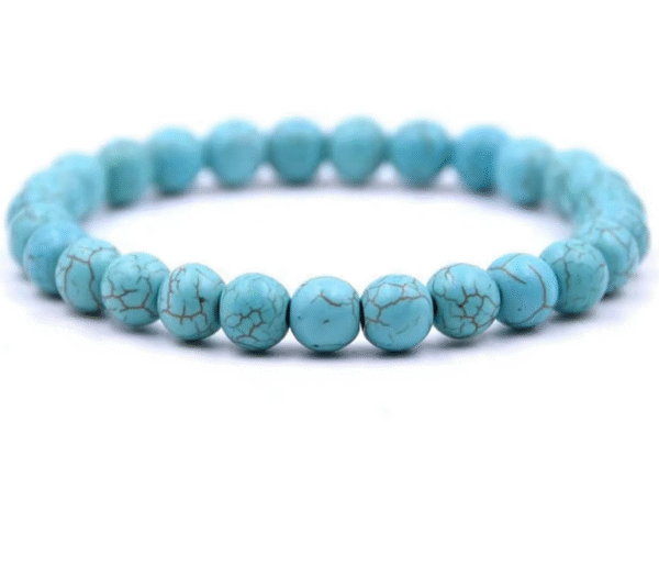 KOMI Natural Gemstone Bracelets Turquoise Crystal Moonstone Obsidian Tiger Eye Stone Lapis Lazio Elastic Beaded Bracelet Gift