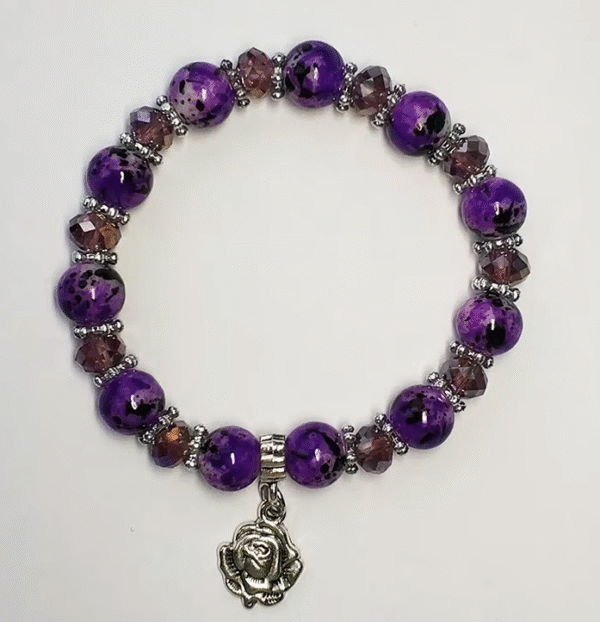 Golden Tori Glass Imitation Pearl Alloy Jesus Cross Gold St. Benedict Medal Catholic Rosary Bracelet Religious Pendant Bracelet