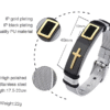 Personalized Adjustable Cross Titanium Steel Wide Face Bracelet for Men Women