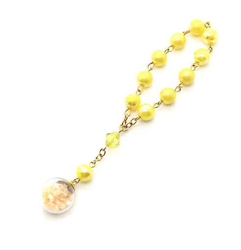 Komi Wholesale Mixed Colorful Designs Five Star Glass Ball Pendant Wedding Prayer Pearl Rosary Bracelet