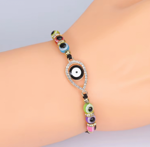 KOMI Eye Bracelet Adjustable Woven Lucky Bracelet Kabbalah Amulet Christmas Gift
