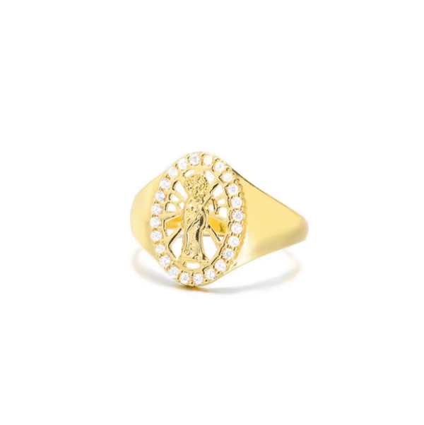 wechat_2025-08-26_094640_616 New European and American Virgin Mary Round Ring Open Ring Jesus Retro Embossed Men's and Women's Ring