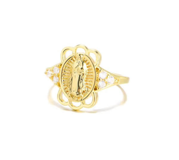 wechat_2025-08-26_094658_711 New European and American Virgin Mary Round Ring Open Ring Jesus Retro Embossed Men's and Women's Ring