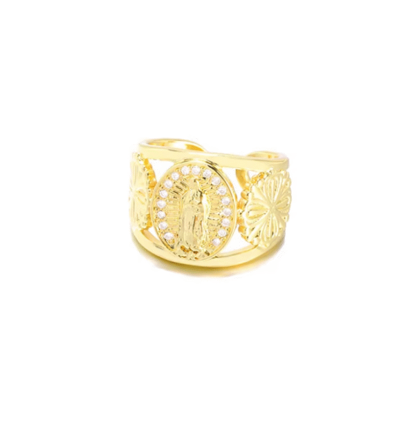 wechat_2025-08-26_094710_272 New European and American Virgin Mary Round Ring Open Ring Jesus Retro Embossed Men's and Women's Ring