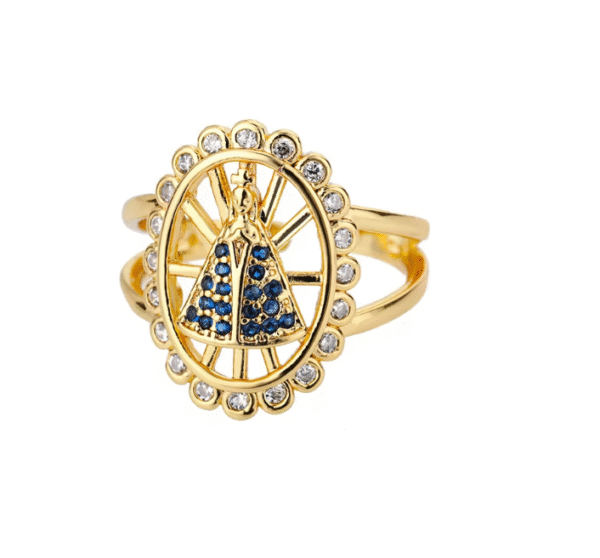 wechat_2025-08-26_094755_808 New European and American Virgin Mary Round Ring Open Ring Jesus Retro Embossed Men's and Women's Ring