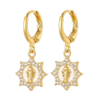wechat_2025-08-26_100405_174 KOMI 18K Gold Plated Huggie Hoops Earrings with Zircon CZ Charms of Geometric Virgin Mary Drop Earrings for Women Religious