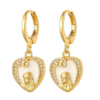 wechat_2025-08-26_100438_775 KOMI 18K Gold Plated Huggie Hoops Earrings with Zircon CZ Charms of Geometric Virgin Mary Drop Earrings for Women Religious
