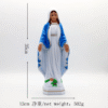 Religious Decorative Sculpture Luminous Virgin Mary Handicraft Statue Religious Cross Ornament Maria Christian Catholic