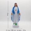 Religious Decorative Sculpture Luminous Virgin Mary Handicraft Statue Religious Cross Ornament Maria Christian Catholic
