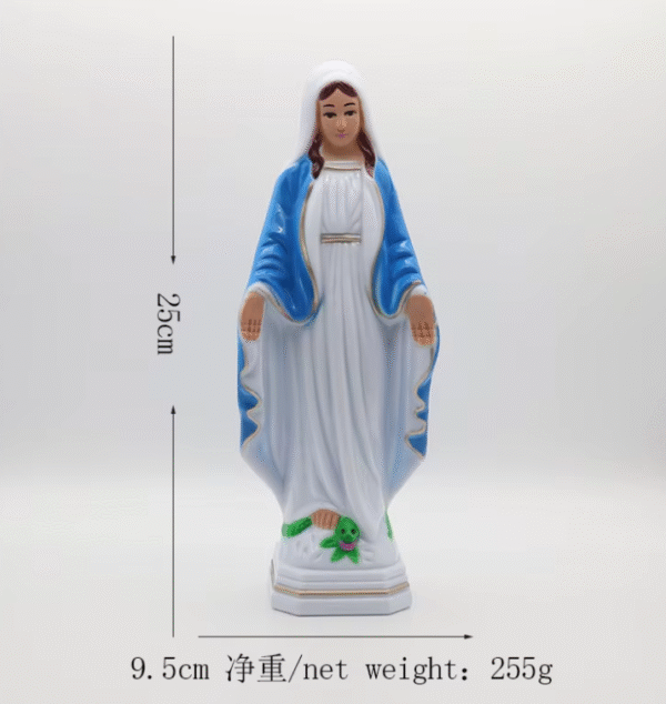 Religious Decorative Sculpture Luminous Virgin Mary Handicraft Statue Religious Cross Ornament Maria Christian Catholic