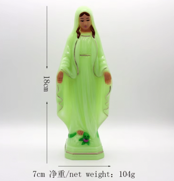 Religious Decorative Sculpture Luminous Virgin Mary Handicraft Statue Religious Cross Ornament Maria Christian Catholic