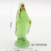 Religious Decorative Sculpture Luminous Virgin Mary Handicraft Statue Religious Cross Ornament Maria Christian Catholic