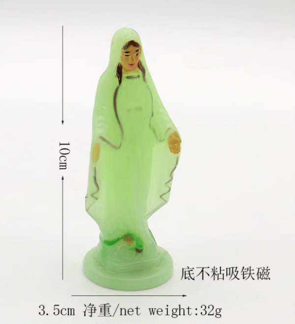 Religious Decorative Sculpture Luminous Virgin Mary Handicraft Statue Religious Cross Ornament Maria Christian Catholic