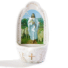Komi Personalized Ceramic Jesus Christ Religious Catholic Wholesale Pics Pattern Hanging Holy Water Font